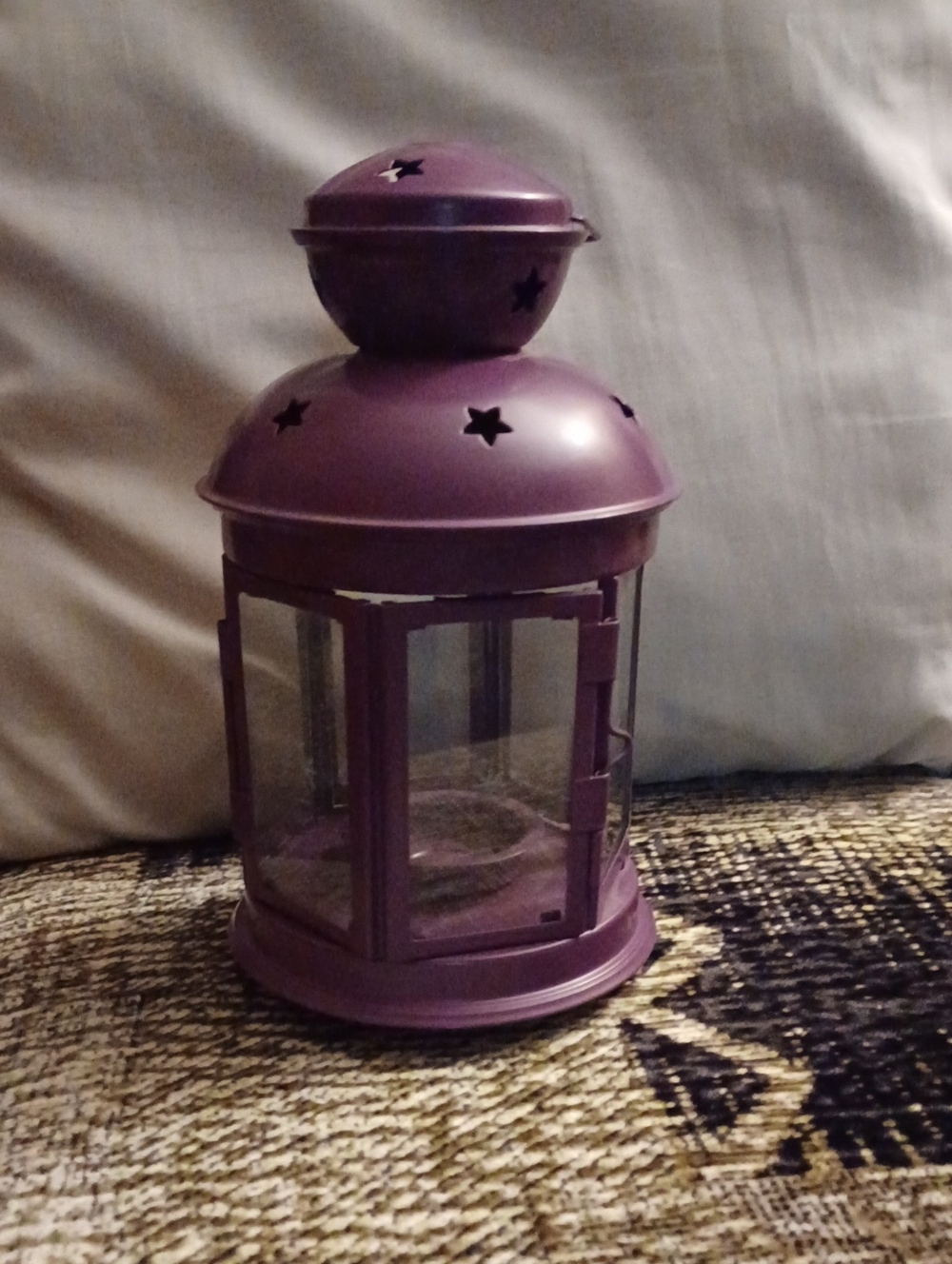 4/$60 New IKEA Purple Star-Cut Metal Lantern Tealight Holder